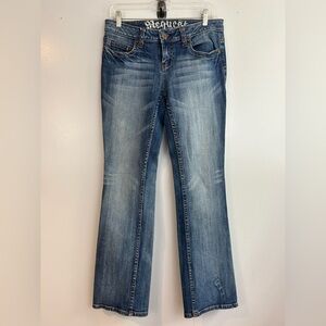 Request Blue Denim Boot Cut Studded Jeans Size 32 (Medium) Y2K